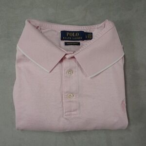 Polo Ralph Lauren Shirt Mens L Pink Pony Breast Cancer Awareness Custom Slim Fit
